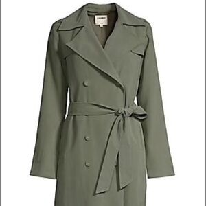 L’agence green trench coat size small
